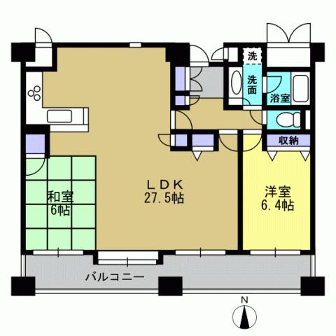 Floor plan. 2LDK, Price 16.8 million yen, Occupied area 79.08 sq m , Balcony area 21.23 sq m 2LDK