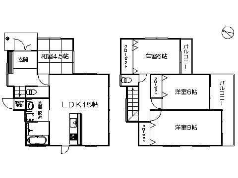 Floor plan. 26,800,000 yen, 4LDK, Land area 267.82 sq m , Building area 97.7 sq m   ※ Drawing current state priority