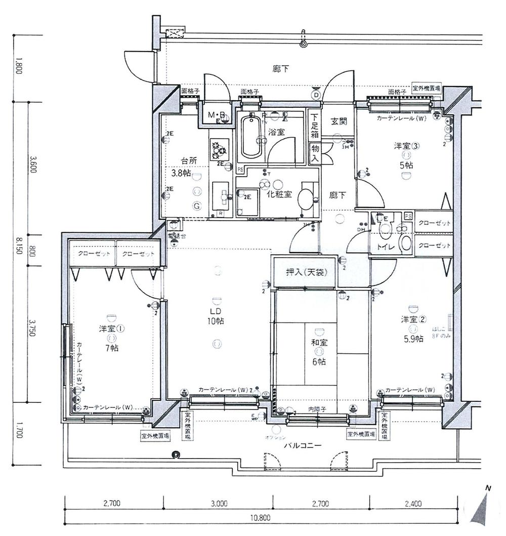 Floor plan. 4LDK, Price 22,900,000 yen, Occupied area 77.76 sq m , Balcony area 16.65 sq m