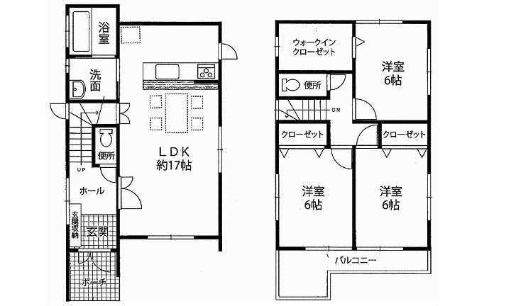 Floor plan. 20,700,000 yen, 3LDK + S (storeroom), Land area 100.75 sq m , Good per sun on building area 88.95 sq m southeast direction