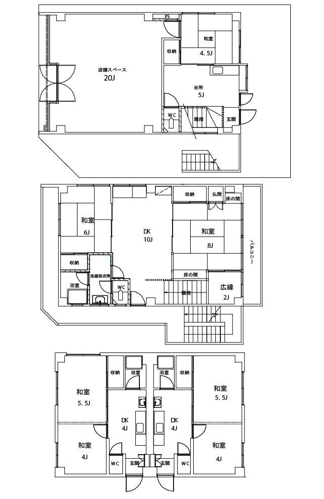 Floor plan. 45 million yen, 3LDK + S (storeroom), Land area 115.99 sq m , Building area 184.26 sq m