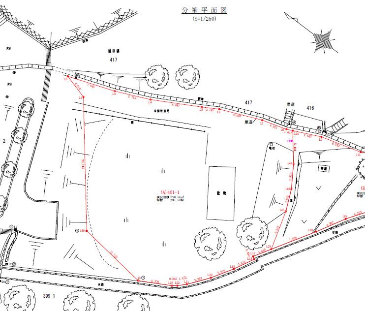 Compartment figure. Land price 45 million yen, Land area 798.56 sq m