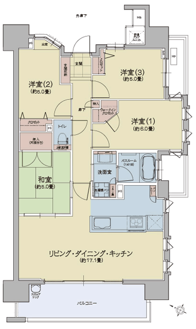 Floor: 4LDK + WIC, the occupied area: 82 sq m, price: 42 million yen
