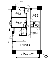 Floor: 4LDK + WIC, the occupied area: 88.46 sq m, Price: 39,500,000 yen ~ 44,200,000 yen