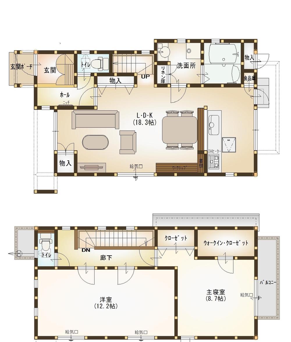 Floor plan. (NO.2), Price 33,700,000 yen, 3LDK, Land area 107.26 sq m , Building area 99.79 sq m
