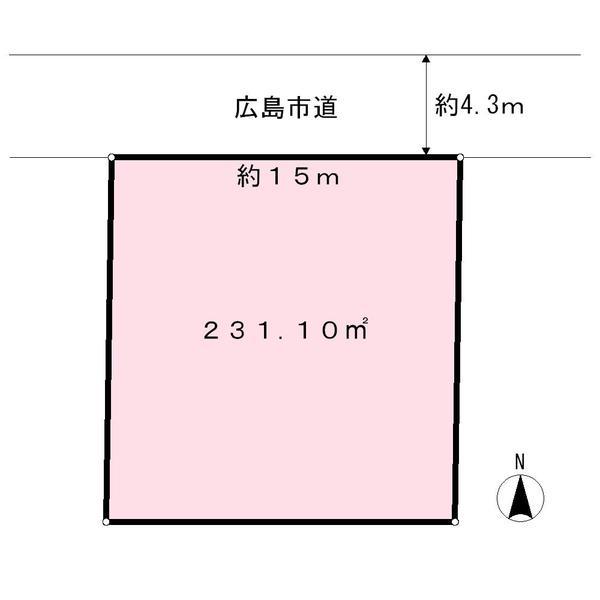Compartment figure. Land price 18,800,000 yen, Land area 231.1 sq m
