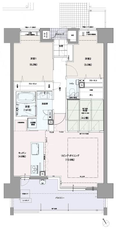 Floor: 3LDK, occupied area: 72.65 sq m, Price: 29,977,000 yen ~ 32,016,000 yen