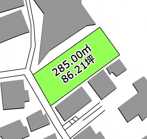 Compartment figure. Land price 21,550,000 yen, Land area 285 sq m