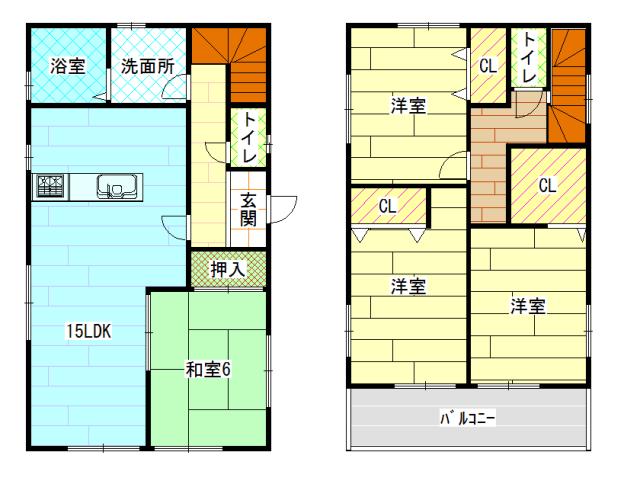Floor plan. 30,800,000 yen, 4LDK + S (storeroom), Land area 147.92 sq m , Building area 96.89 sq m