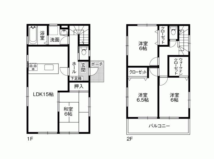 Floor plan. 30,800,000 yen, 4LDK, Land area 147.92 sq m , Building area 96.89 sq m