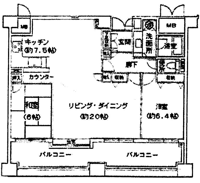 Floor plan. 2LDK, Price 16.8 million yen, Occupied area 79.08 sq m