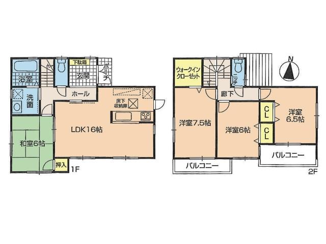 Floor plan. 23.8 million yen, 4LDK, Land area 165.01 sq m , Building area 98.82 sq m