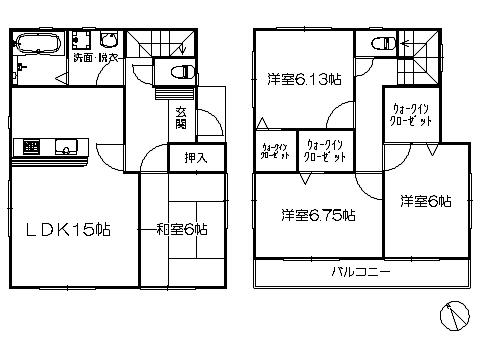 Floor plan. 23.5 million yen, 4LDK, Land area 144.93 sq m , Building area 98.97 sq m   ※ Drawing current state priority