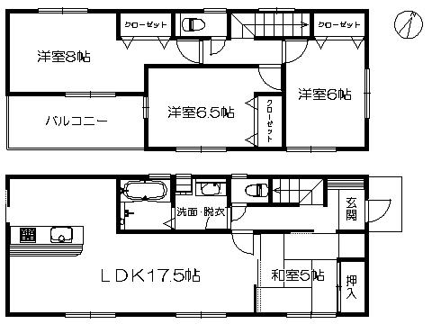 Floor plan. 31,900,000 yen, 4LDK, Land area 121.7 sq m , Building area 99.38 sq m   ※ Floor Plan current state priority