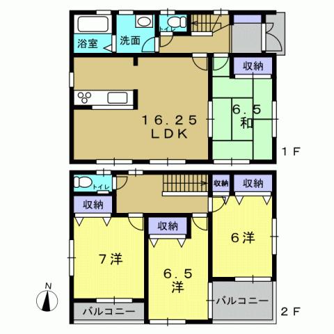 Floor plan. 23.8 million yen, 4LDK, Land area 165 sq m , Building area 99.22 sq m 4LDK
