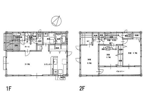 Floor plan. 30.5 million yen, 3LDK, Land area 143.55 sq m , Building area 104.75 sq m