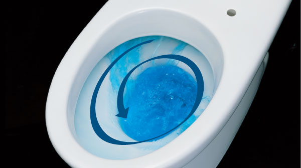 Toilet.  [100% siphon cleaning] The new method to flow round the water from the top of the toilet bowl, Provide strong detergency. Whole will wash away the dirt in the toilet bowl. Also, To improve the toilet bowl to open slim shape, It was easy to clean.