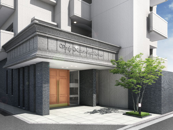 Shared facilities.  [Entrance porch Rendering] Chic and modern each other and resonance, Sophisticated design. Harboring in architectural design, Aesthetic value. Leave a vivid impression on the cityscape. Appearance of chalk. As each other resonance in the modern sense, The entrance porch has undergone a chic design that was a monotone to keynote.