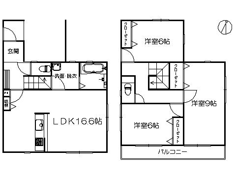 Floor plan. 23.8 million yen, 3LDK, Land area 110.78 sq m , Building area 100 sq m   ※ Drawing current state priority