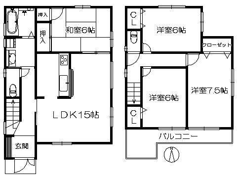 Floor plan. 23.8 million yen, 4LDK, Land area 116.22 sq m , Building area 94.77 sq m   ※ Floor Plan current state priority