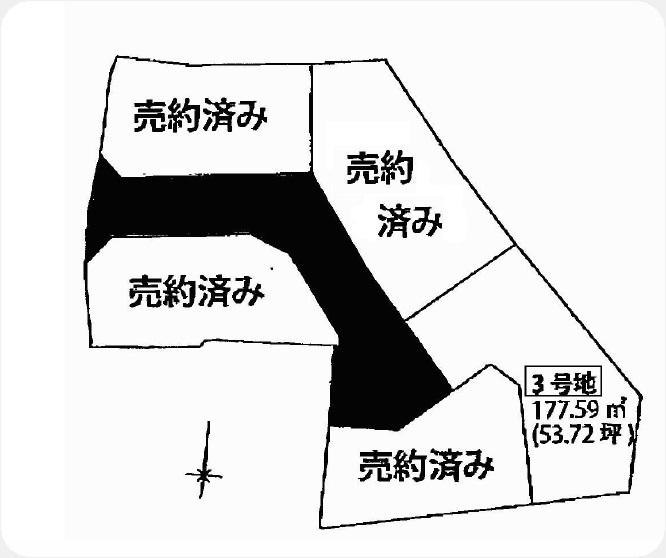 Compartment figure. Land price 19,400,000 yen, Land area 177.59 sq m