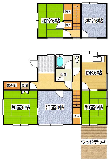 Floor plan. 23.8 million yen, 5LDK, Land area 363.21 sq m , Building area 103.34 sq m