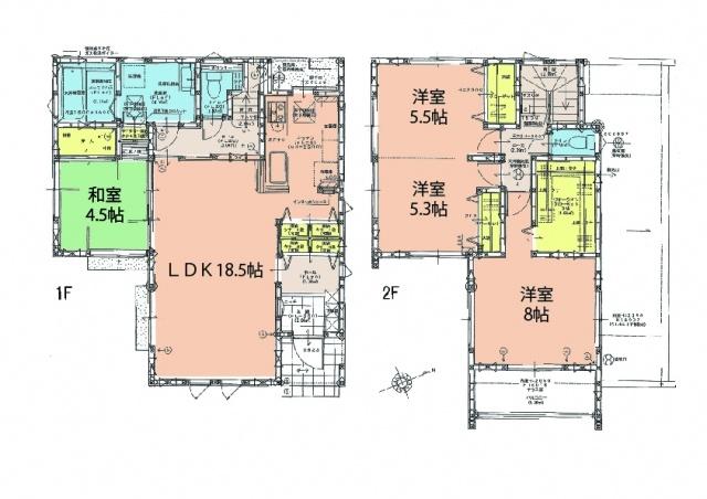 Floor plan. 29,800,000 yen, 4LDK, Land area 126.02 sq m , Building area 105.57 sq m