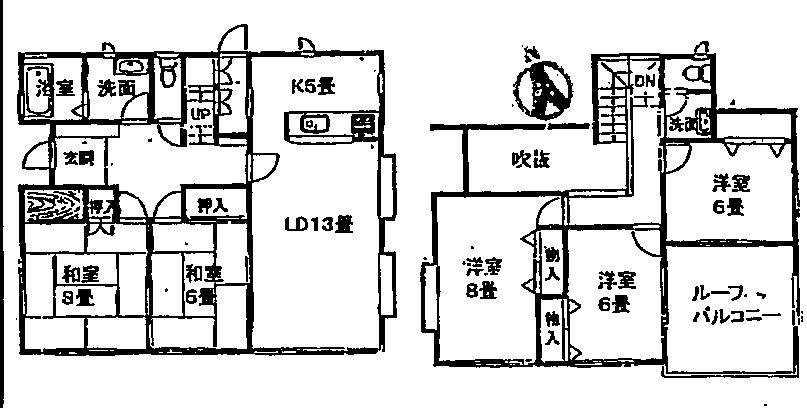 Floor plan. 16.5 million yen, 5LDK, Land area 208.07 sq m , Building area 130 sq m