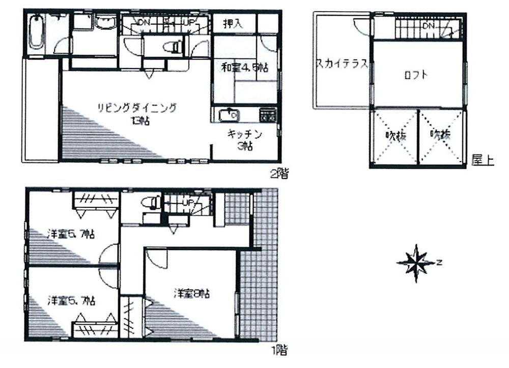 Floor plan. 30,900,000 yen, 4LDK, Land area 103.66 sq m , Building area 106.72 sq m