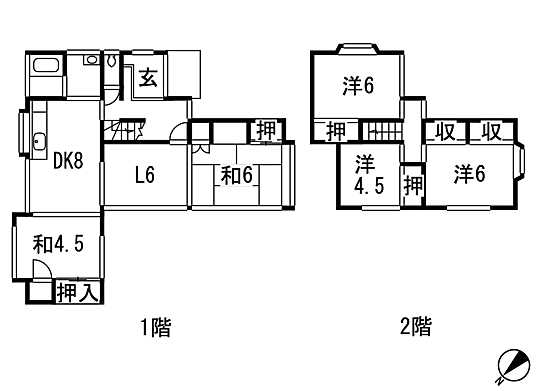 Floor plan. 19.5 million yen, 5LDK, Land area 165.81 sq m , Building area 102.65 sq m 5LDK