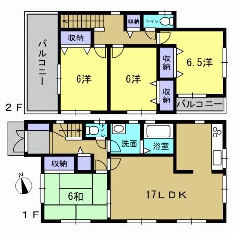 Floor plan. 33,800,000 yen, 4LDK, Land area 150.01 sq m , Building area 98.82 sq m 4LDK