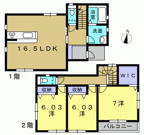 Floor plan. 24,800,000 yen, 3LDK, Land area 99.19 sq m , Building area 88.62 sq m 3LDK