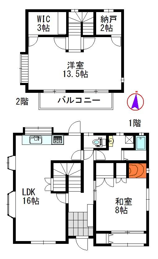 Floor plan. 17,900,000 yen, 2LDK + S (storeroom), Land area 182.79 sq m , Building area 121.89 sq m floor plan