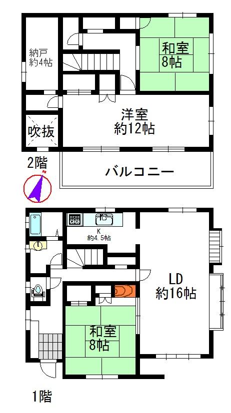 Floor plan. 17 million yen, 3LDK + S (storeroom), Land area 115.99 sq m , Building area 188.26 sq m floor plan