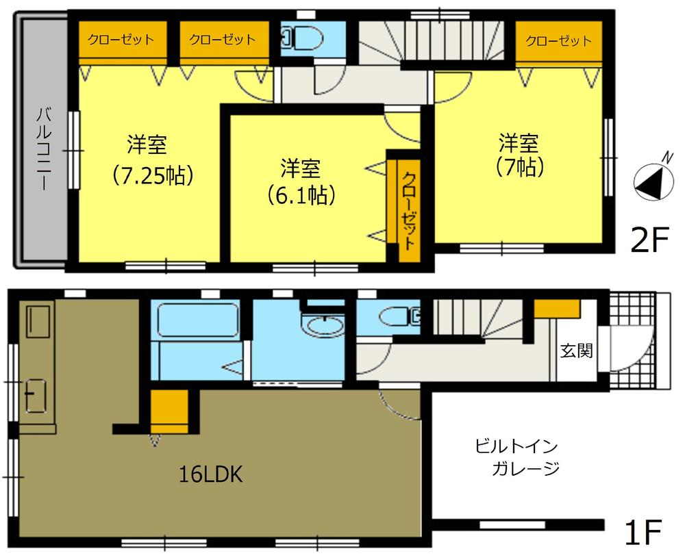 Floor plan. 23.8 million yen, 3LDK, Land area 90.46 sq m , Building area 97.3 sq m