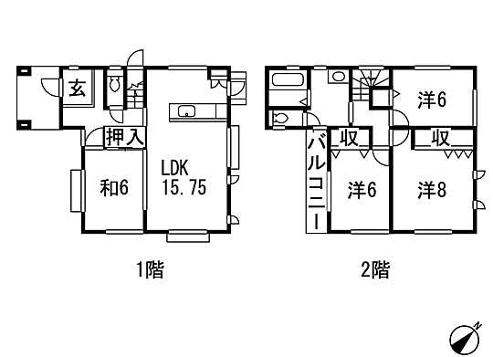 Floor plan. 22,800,000 yen, 4LDK, Land area 131.6 sq m , Building area 102.67 sq m 4LDK