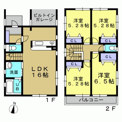 Floor plan. 30.5 million yen, 4LDK, Land area 103.65 sq m , Building area 94.41 sq m 4LDK