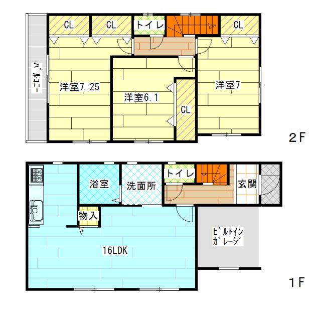 Floor plan. 23.8 million yen, 3LDK, Land area 90.46 sq m , Building area 97.3 sq m