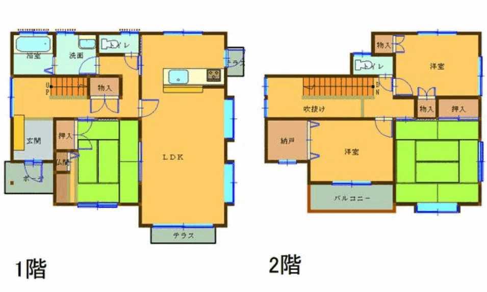 Floor plan. 16.2 million yen, 4LDK + S (storeroom), Land area 201.82 sq m , Building area 110.95 sq m