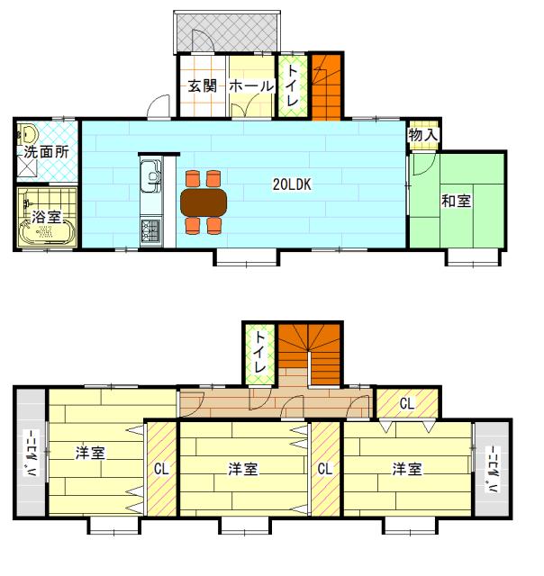 Floor plan. 29,800,000 yen, 4LDK, Land area 176.29 sq m , Building area 103.51 sq m