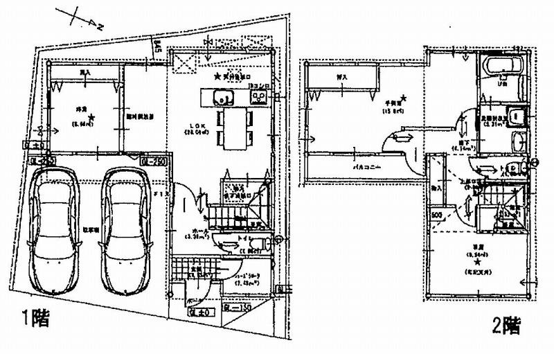 Floor plan. 27.3 million yen, 3LDK, Land area 95.97 sq m , Building area 91.04 sq m