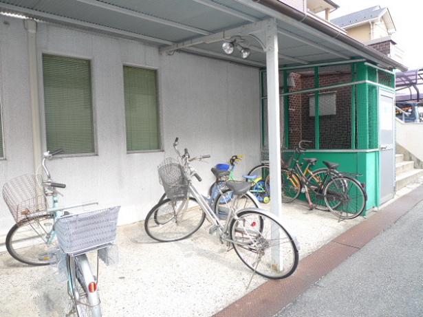 Other common areas. Bicycle parking lot is equipped with roof.