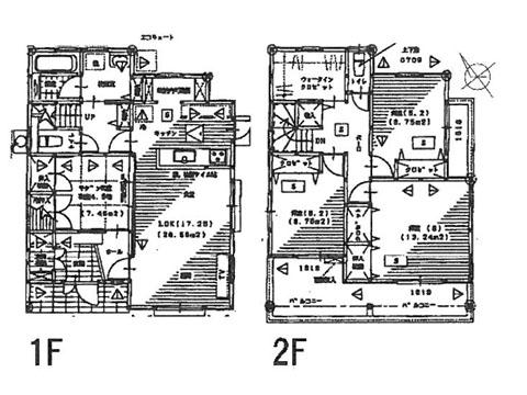 Floor plan. 28.8 million yen, 4LDK, Land area 139.56 sq m , Building area 109.5 sq m