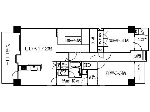 Floor plan. 3LDK, Price 22,450,000 yen, Occupied area 83.87 sq m , Balcony area 12.68 sq m   ※ Floor plan current state priority