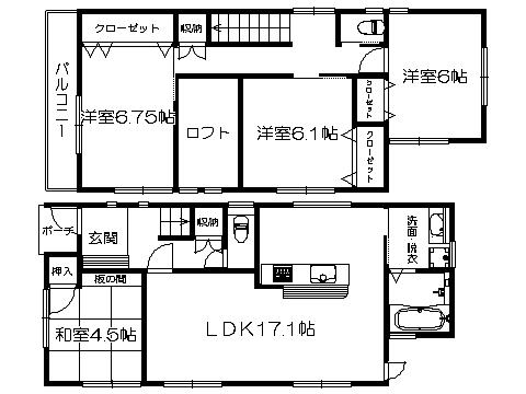 Floor plan. 25,800,000 yen, 4LDK, Land area 115.42 sq m , Building area 100.6 sq m   ※ Floor Plan current state priority