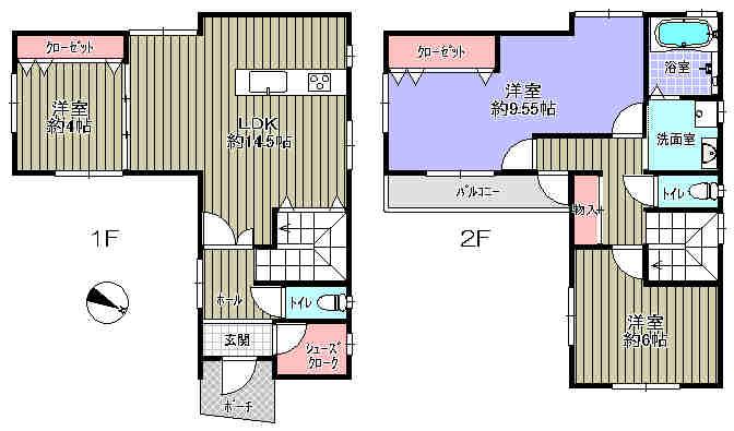 Floor plan. 27.3 million yen, 3LDK, Land area 95.97 sq m , Building area 91.04 sq m drawing current state priority