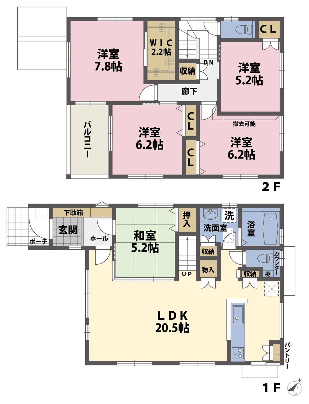 Floor plan. (No.3), Price 29,980,000 yen, 5LDK, Land area 118.3 sq m , Building area 115.75 sq m