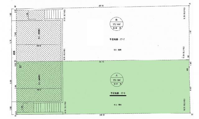 Compartment figure. Land price 16,950,000 yen, Land area 175.13 sq m
