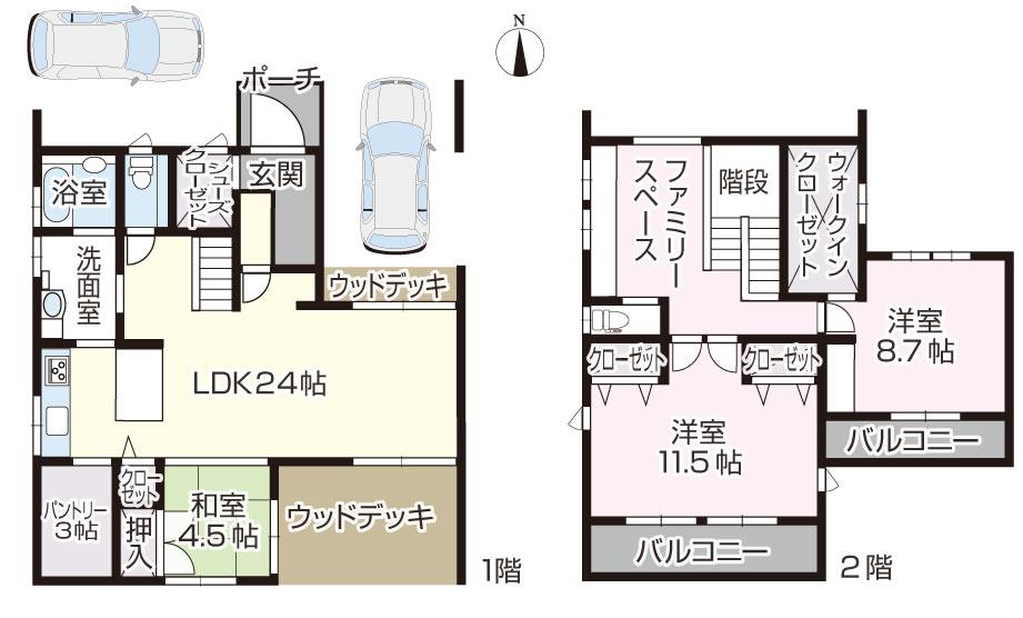 Floor plan. 39,800,000 yen, 4LDK, Land area 175.06 sq m , Building area 138.22 sq m