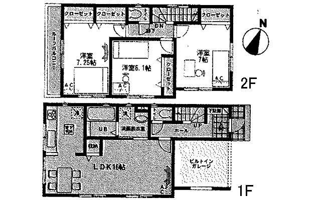 Floor plan. 24.5 million yen, 3LDK, Land area 90.46 sq m , Building area 97.3 sq m